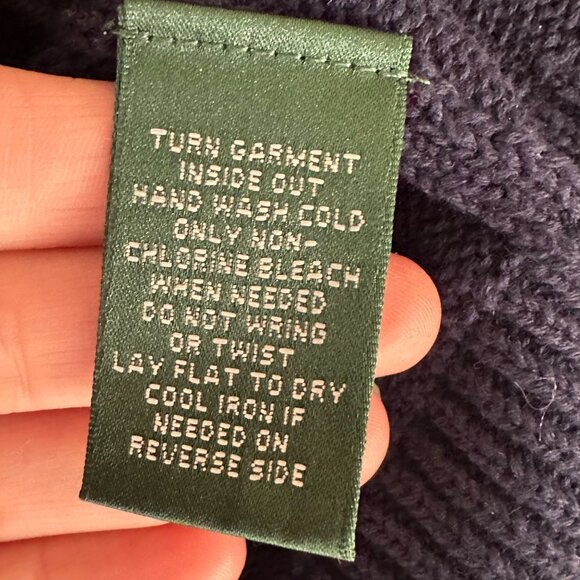 NWT Ralph Lauren Blue/Red Stripe Mock Neck Sweater Embroidered Crest Sz XL - Picture 8 of 8